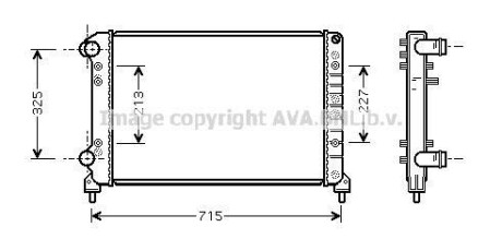 Радиатор, охлаждение двигателя AVA COOLING FTA2262