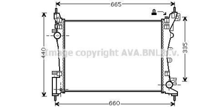 Радіатор, охолодження двигуна AVA QUALITY COOLING AVA COOLING FTA2318