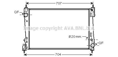 Радіатор, охолодження двигуна AVA QUALITY COOLING AVA COOLING FTA2401 (фото 1)