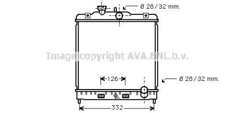 Радіатор, охолодження двигуна AVA QUALITY COOLING AVA COOLING HD2120