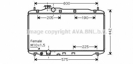 Радіатор, охолодження двигуна AVA QUALITY COOLING AVA COOLING HD2189