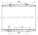 AVA HONDA Радіатор охолодження двиг. PILOT 3.5 4WD 08- AVA COOLING HD2267 (фото 1)