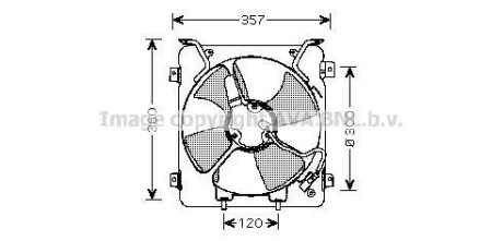 Вентилятор, конденсатор кондиционера AVA COOLING HD7523 (фото 1)