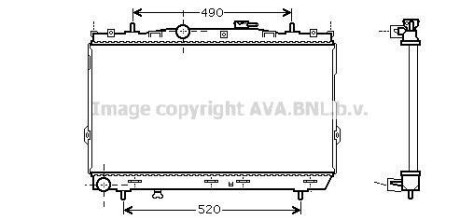 Радіатор, охолодження двигуна AVA QUALITY COOLING AVA COOLING HY2095