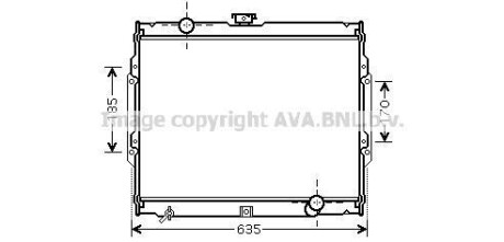 Радіатор, охолодження двигуна AVA QUALITY COOLING AVA COOLING HY2108