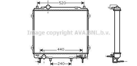 Радіатор, охолодження двигуна AVA QUALITY COOLING AVA COOLING HY2146