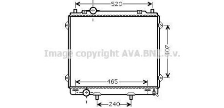 Радіатор, охолодження двигуна AVA QUALITY COOLING AVA COOLING HY2162