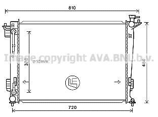 Радіатор двигуна HYUNDAI, KIA (AVA) AVA QUALITY COOLING AVA COOLING HY2372