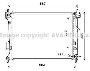 Радіатор двигуна (товщина: 16мм) HYUNDAI I20 I G4AG-G4LA 09.08-12.15 AVA QUALITY COOLING AVA COOLING HY2428
