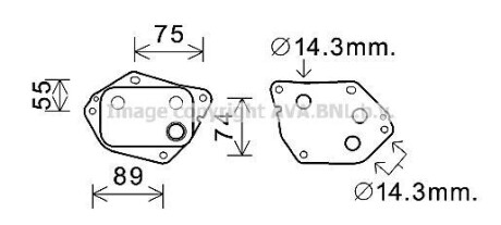 Масляный радиатор, двигательное масло AVA QUALITY COOLING AVA COOLING HY3288