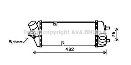 AVA HYUNDAI Інтеркулер ACCENT III 1.5 05-, KIA AVA COOLING HY4235