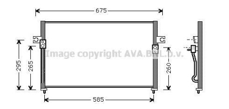 AVA HYUNDAI Радіатор кондиціонера (конденсатор) H100 AVA COOLING HY5058