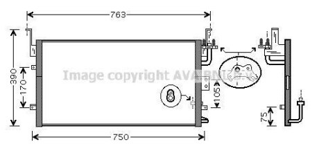 Радіатор кондиціонера AVA QUALITY COOLING AVA COOLING HY5135 (фото 1)