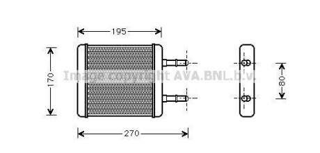 Радіатор пічки AVA QUALITY COOLING AVA COOLING HY6061