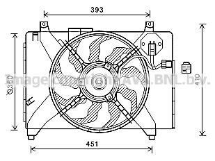 AVA HYUNDAI Вентилятор радіатора (з дифузором) Accent III 1.5CRDI 05- AVA COOLING HY7536