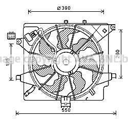 Вентилятор, охлаждение двигателя AVA COOLING HY7563