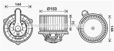 Вентилятор салону HYUNDAI ELANTRA V, ELANTRA VI, EQUUS / CENTENNIAL, I30, KIA CARENS IV, CEED, CERATO III, PRO CEED 1.0-5.0 03.09- AVA QUALITY COOLING AVA COOLING HY8450