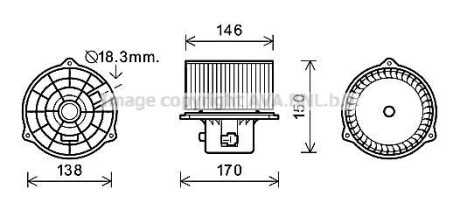 WENTYLATOR NAGRZ.SANTA FE 2.0 01- AVA QUALITY COOLING AVA COOLING HY8556