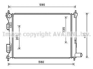 Радіатор системи охолодженняя AVA QUALITY COOLING AVA COOLING HYA2277