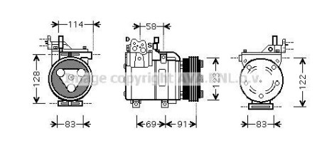 Компресор кондиціонера AVA QUALITY COOLING AVA COOLING HYK196