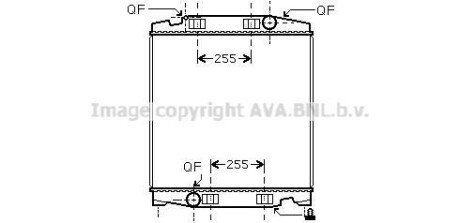 Радиатор, охлаждение двигателя AVA COOLING IV2066
