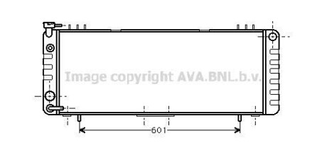 Радіатор, Система охолодження двигуна AVA COOLING JE2002