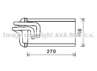 AVA JEEP Радіатор опалення WRANGLER III 2.8, 3.6, 3.8 07- AVA COOLING JE6070