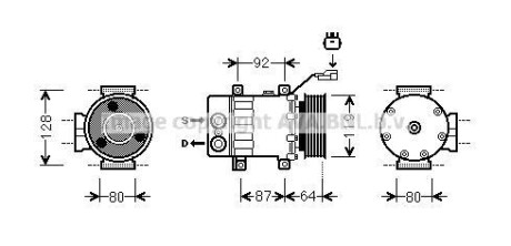 Компрессор, кондиционер AVA COOLING JEAK047