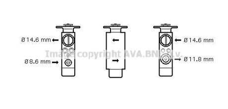 Расширительный клапан, кондиционер AVA QUALITY COOLING AVA COOLING JR1046 (фото 1)