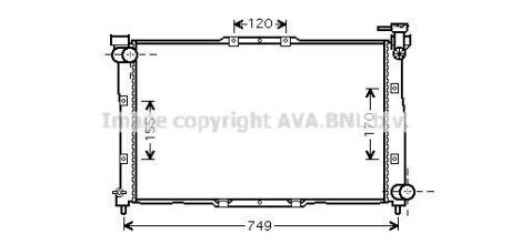 Радіатор, охолодження двигуна AVA QUALITY COOLING AVA COOLING KA2039