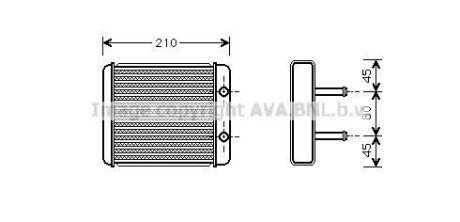 AVA KIA Радіатор опалення CARNIVAL 2.9 CRDI 99- AVA COOLING KA6008 (фото 1)