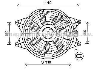 Вентилятор, охлаждение двигателя AVA QUALITY COOLING AVA COOLING KA7537