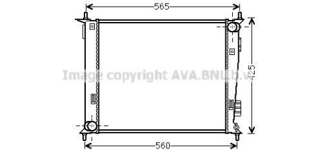 CHLODNICA KIA SOUL 09- AVA QUALITY COOLING AVA COOLING KAA2143 (фото 1)