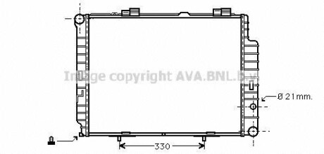 Радіатор, охолодження двигуна AVA QUALITY COOLING AVA COOLING MS2202 (фото 1)