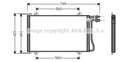 Радіатор кондиціонера AVA QUALITY COOLING AVA COOLING MS5219 (фото 1)