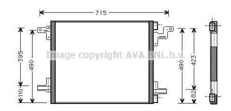 Радіатор кондиціонера AVA QUALITY COOLING AVA COOLING MS5270