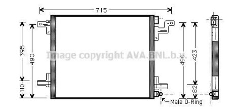 Радіатор кондиціонера AVA QUALITY COOLING AVA COOLING MS5377