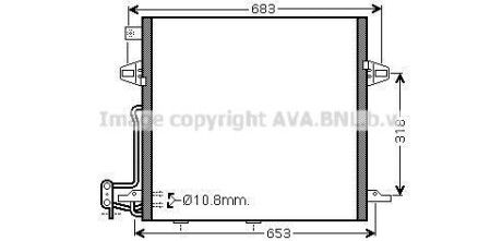 Радиатор кондиционера MB ML164 280-350CDI 350i, GL164 320-450CDI 450i AVA AVA COOLING MS5406D (фото 1)