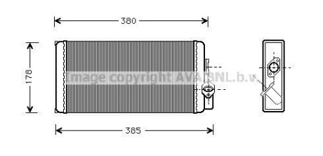 Теплообменник, отопление салона AVA COOLING MS6188