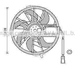 AVA DB Вентилятор радіатора (без дифузора) W169, W245 AVA COOLING MS7656