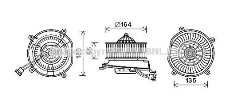 Вентилятор отопителя салона MB E-classe (W211) (02-09) AVA AVA COOLING MS8674