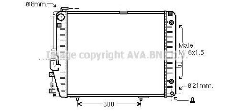 Радіатор, охолодження двигуна AVA QUALITY COOLING AVA COOLING MSA2072