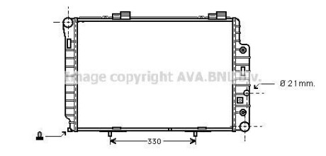 Радіатор, охолодження двигуна AVA QUALITY COOLING AVA COOLING MSA2174 (фото 1)