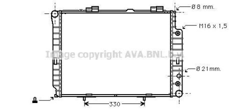 Радіатор, охолодження двигуна AVA QUALITY COOLING AVA COOLING MSA2214