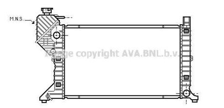 Радиатор охлаждения двигателя MB Sprinter 00>06 MT AC+/- AVA AVA COOLING MSA2300 (фото 1)