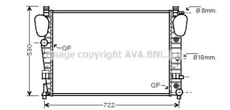 Радиатор охлаждения двигателя MB S220 320-400CDI 420-600i AC+/- AVA AVA COOLING MSA2309