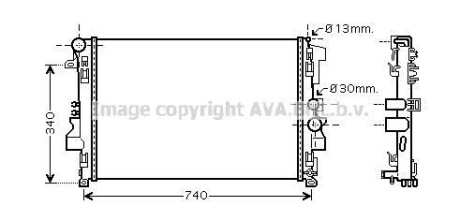 Радіатор, охолодження двигуна AVA QUALITY COOLING AVA COOLING MSA2356