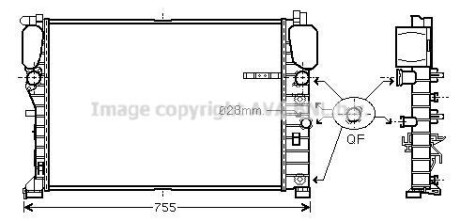 Радіатор, охолодження двигуна AVA QUALITY COOLING AVA COOLING MSA2459