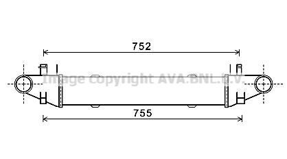 AVA DB Інтеркулер W204 C180/200CDI 07- AVA COOLING MSA4557