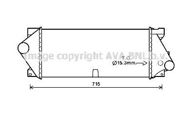 Інтеркулер MB M-Class W163 (98-) 3.2i, 2.7CDi AVA AVA COOLING MSA4677